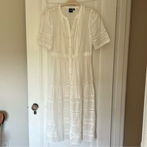 White Gap Dress - Cotton with lace details